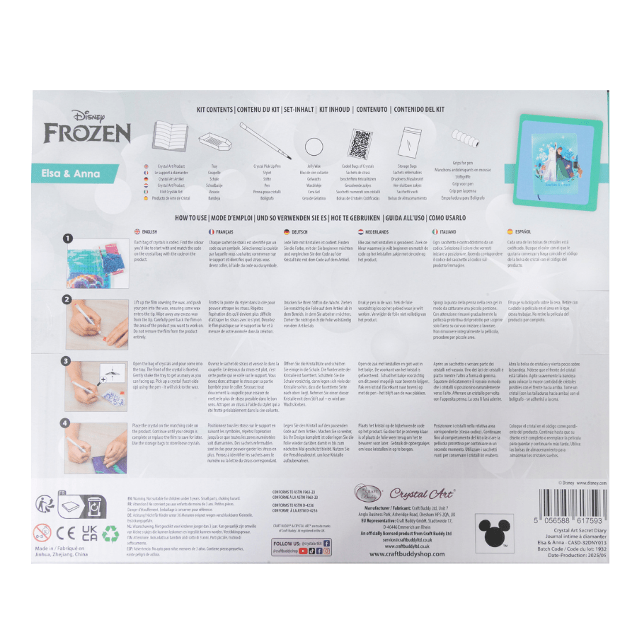 Elsa & Anna Crystal Art Secret Diary Disney
