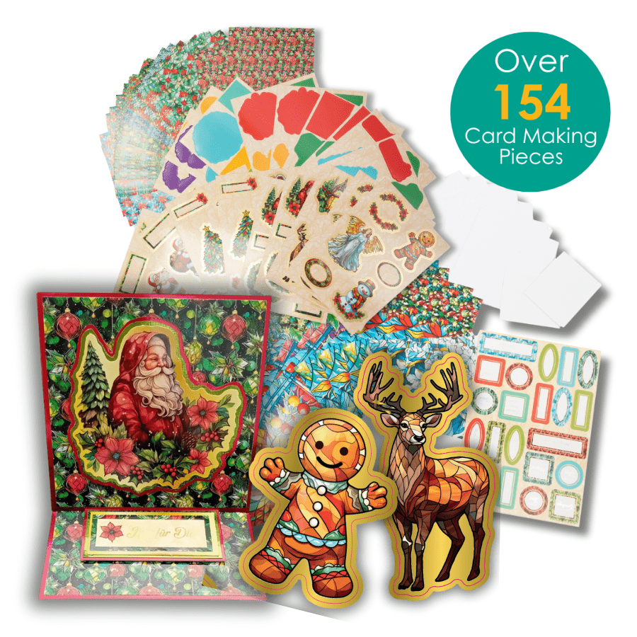 Festive Stained Glass Papercrafting & Card Making Kit