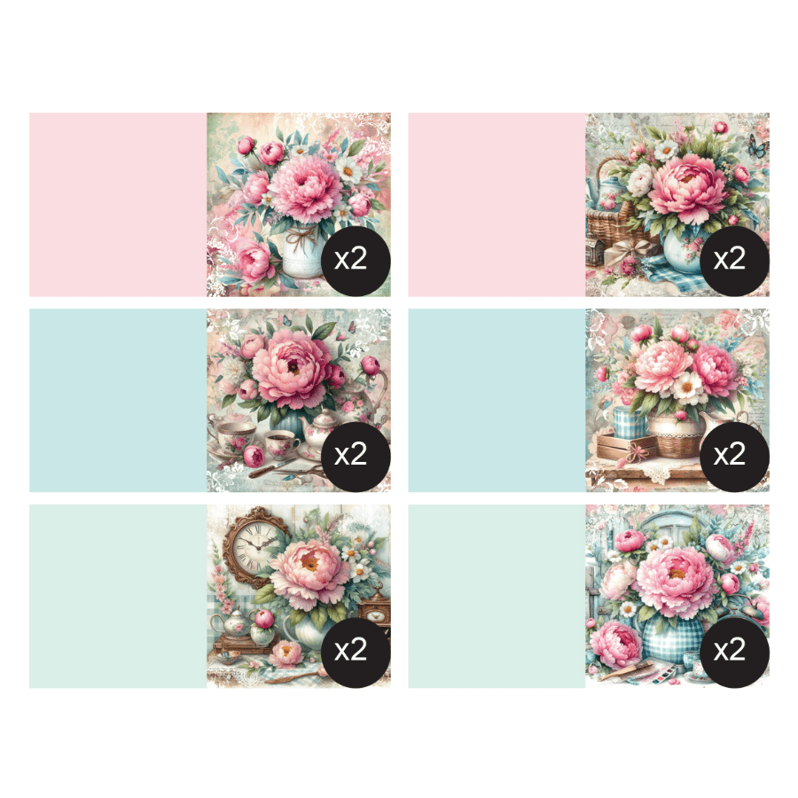 Vintage Summer Collection Card Making Kit x 24 Cards