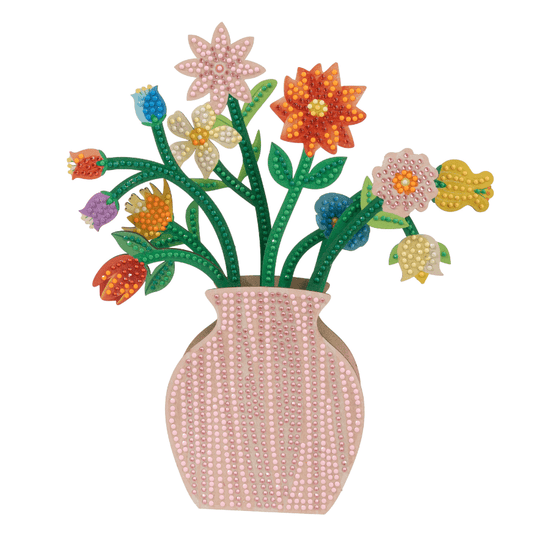 Wildflower Blooms Crystal Art 3D Buildable Kit front