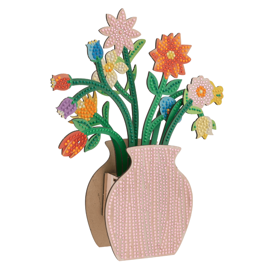 Wildflower Blooms Crystal Art 3D Buildable Kit side1