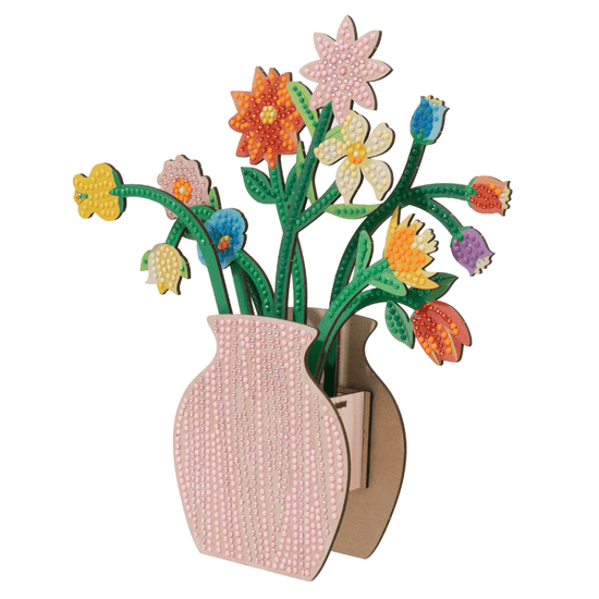 Wildflower Blooms Crystal Art 3D Buildable Kit side2