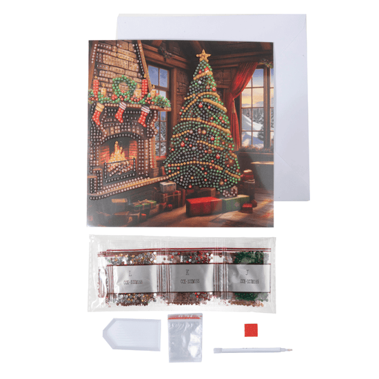 Winter Warmth Crystal Art Card 18x18 contents
