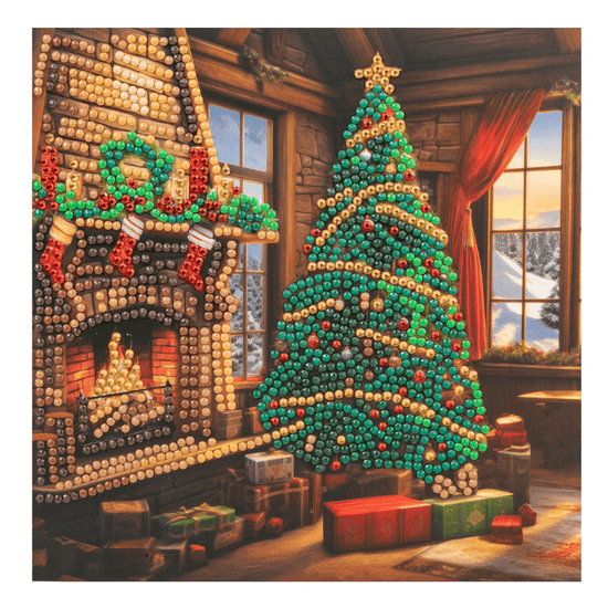 Winter Warmth Crystal Art Card 18x18 design