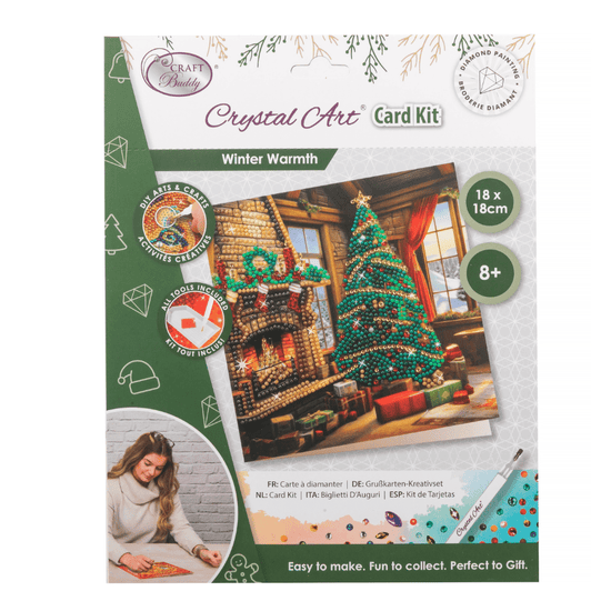 Winter Warmth Crystal Art Card 18x18 pack
