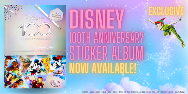 Disney 100th anniversary crystal art sticker album