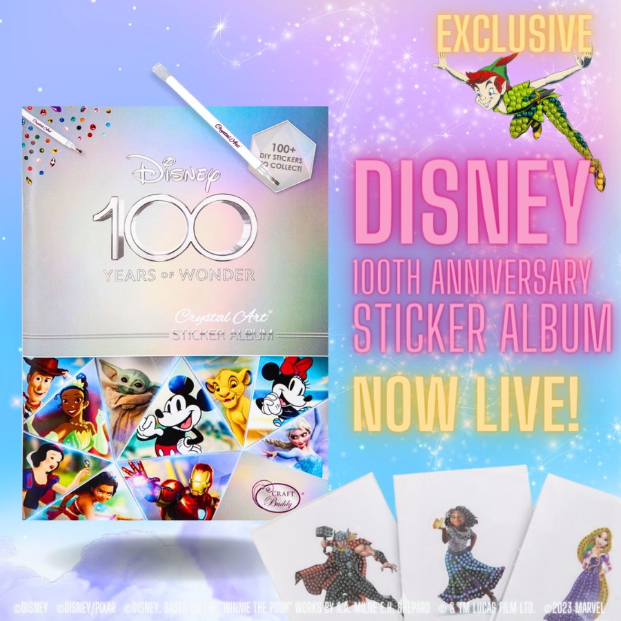 Disney 100 Crystal Art Sticker Album Starter Pack From 10.00 GBP