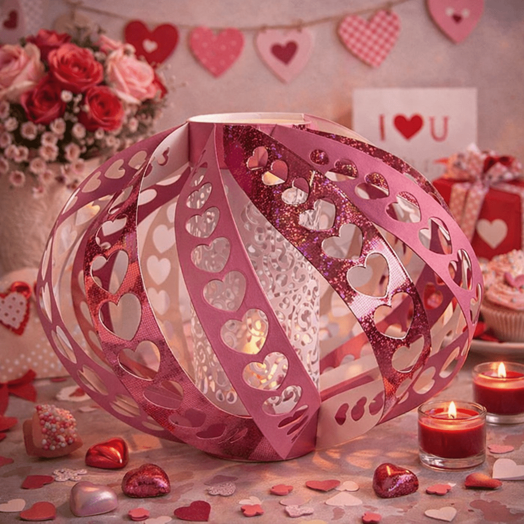 "Happy Hearts" Decorative Paper Lantern Panels