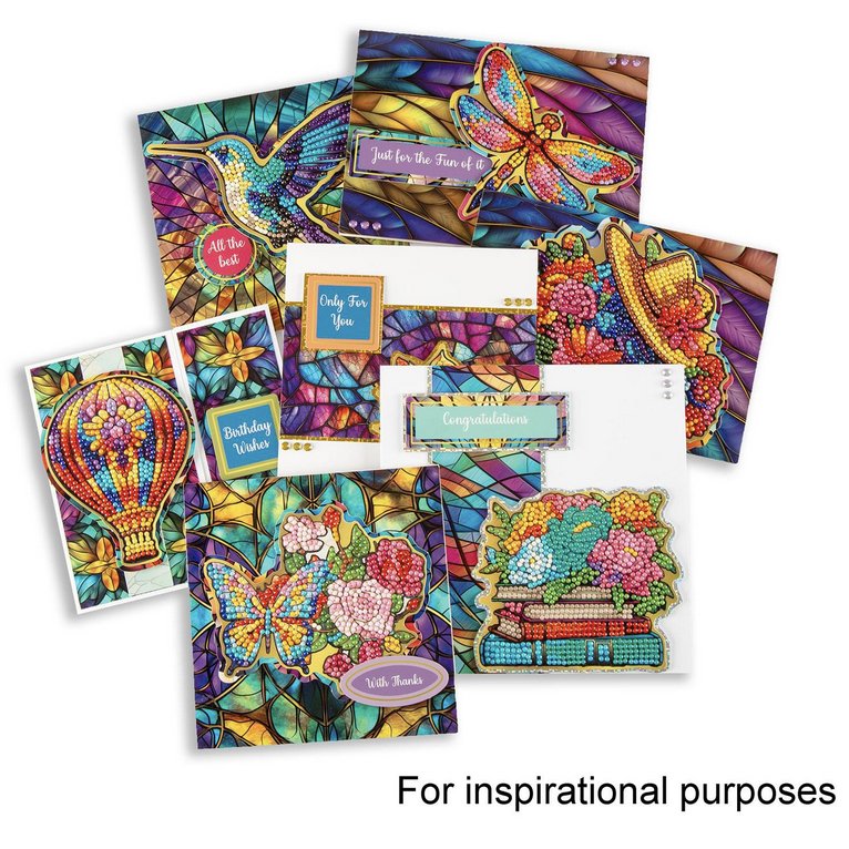 Stained glass papercrafting kit CARDS SELECTION