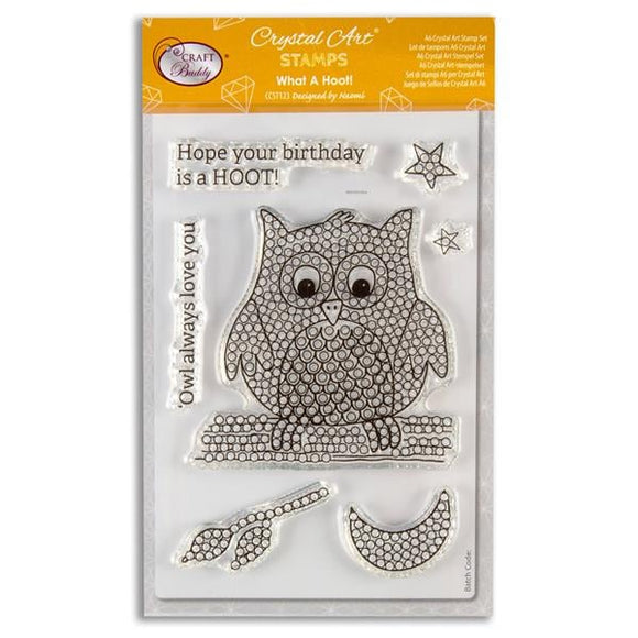 What a hoot crystal art a6 stamp set