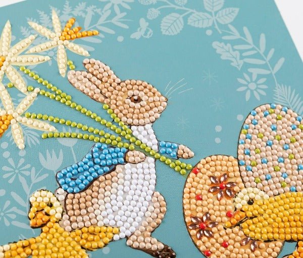 Load image into Gallery viewer, Peter &amp;amp; Spring Chicks 18x18cm Crystal Art Card
