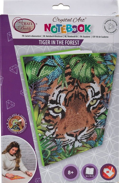 Tiger In The Forest Crystal Art Notebook - Front Packaging