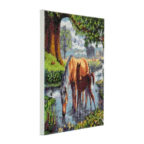 "Fell Ponies" Framed Crystal Art Kit 30x30cm