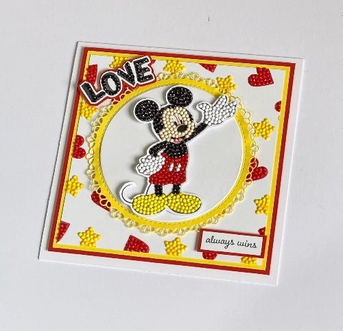 Mickey Mouse Crystal Art A6 Stamping Set - Love Always Wins