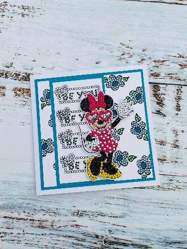 Minnie Mouse Crystal Art A6 Stamping Set - Pink Dress