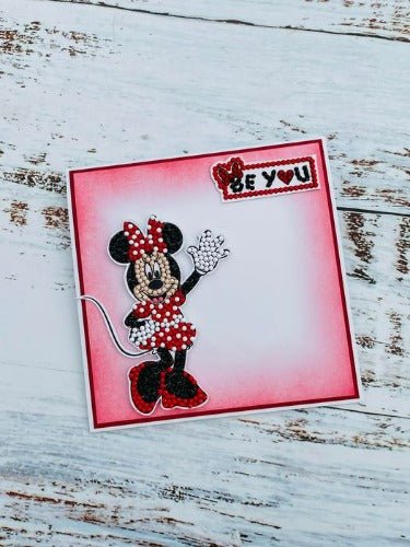 Minnie Mouse Crystal Art A6 Stamping Set - Red Dress