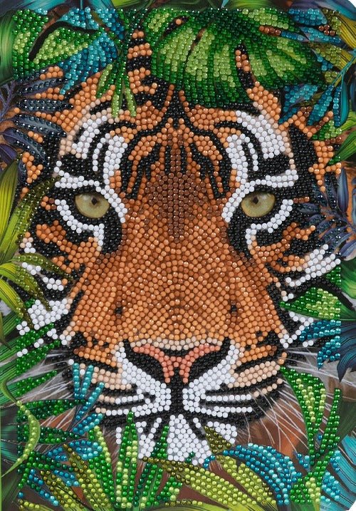 Tiger In The Forest Crystal Art Notebook - Front View