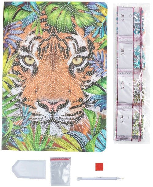 Tiger In The Forest Crystal Art Notebook - Contents