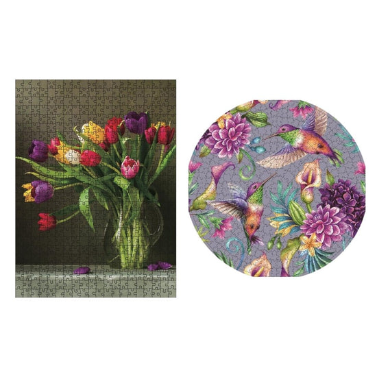 "Flowers" Jigsaw Puzzle Set of 2