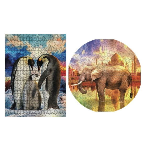 "Animals" Jigsaw Puzzle Set of 2