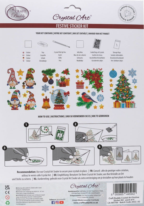 Load image into Gallery viewer, Crystal Art Festive Wall Stickers - Back Packaging
