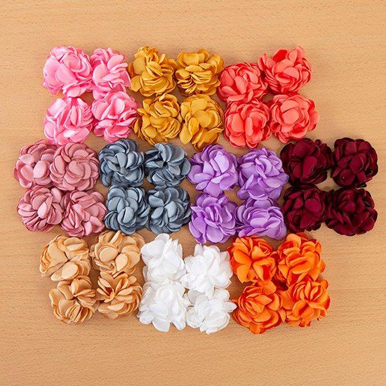 Load image into Gallery viewer, Luxury Satin Flowers - Pack of 40 - 10 colours
