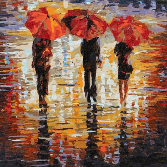 "In the Rain" 30x30cm Paint By Numb3rs Kit - Front