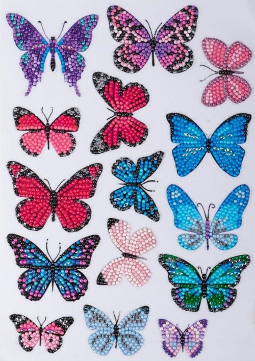 Crystal Art Butterfly Sticker Set