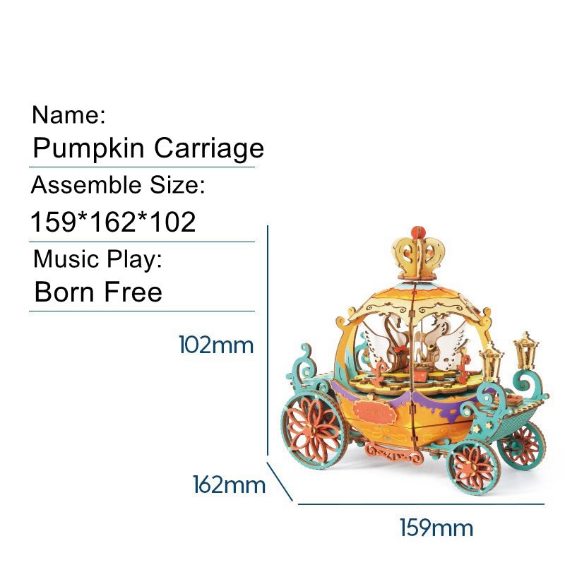 "Pumpkin Carriage" Robotime Puzzle
