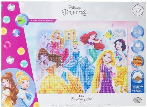 Load image into Gallery viewer, &amp;quot;Disney Princess Medley&amp;quot; Crystal Art Kit 90x65cm

