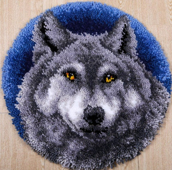 Wolf Latch Hook Rug Kit 53.5*53.5cm – Craft Buddy