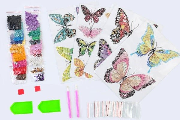 "Butterfly" Crystal Art Wall Stickers set of 15