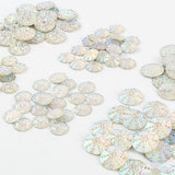 120 piece AB clear textured resin bling kit: 6 shapes, 20 pieces of each.