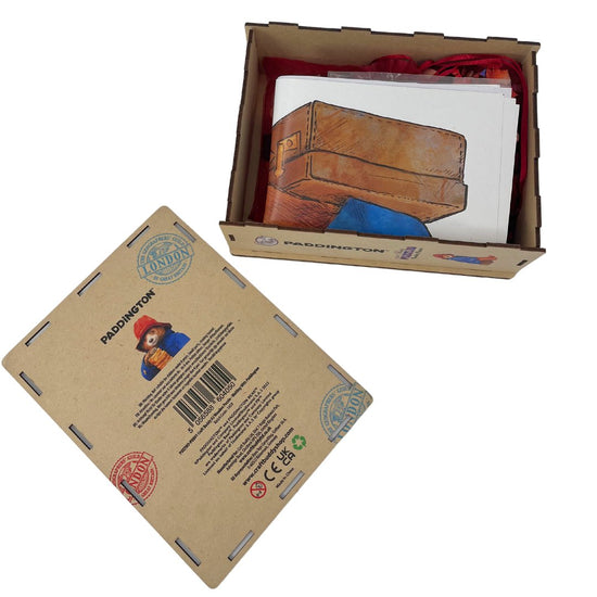 Load image into Gallery viewer, Waiting With Paddington - A3 Wooden Puzzle Inside box

