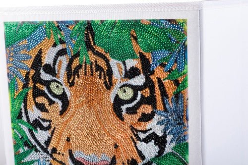 Load image into Gallery viewer, &amp;quot;Tiger&amp;quot; Crystal Art Folding Storage Box 30x30cm Close Up
