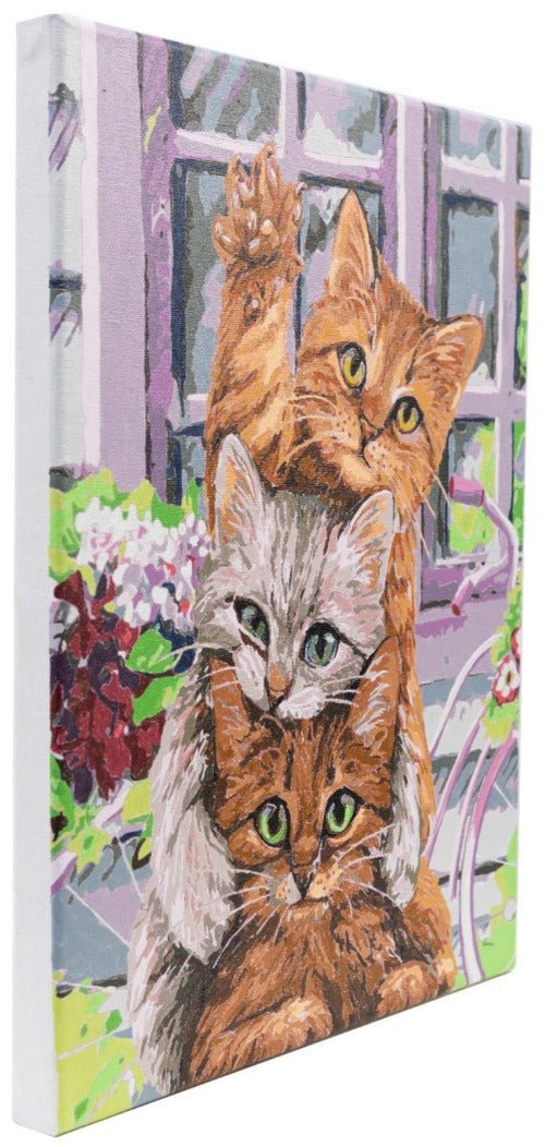 "Hello Kittens" Paint by Numb3rs 30x40cm Framed Kit - Side