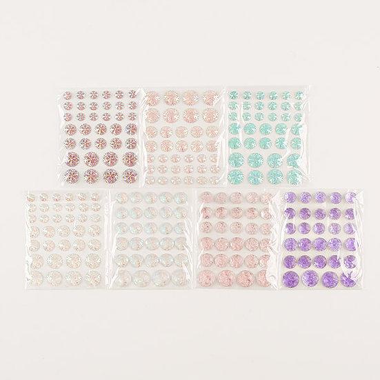 "Snowflake & Flower" Disc Gems 7 x Packs of Resin