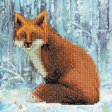 "Winter Fox" Crystal Card Kit