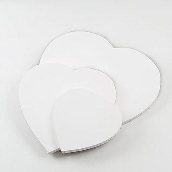 Set Of 3 Heart Shaped Canvases