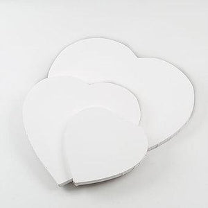 Set Of 3 Heart Shaped Canvases