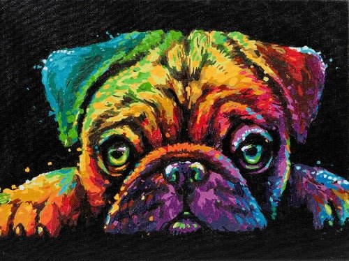 "Pup's Dream" Paint by Numb3rs 30x40cm Framed Kit - Front