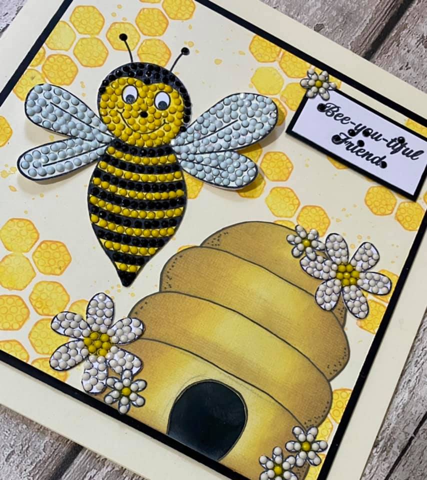 Craft Buddy Buzzing Bee Crystal Art A6 Stamp Set