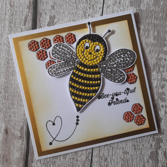 Load image into Gallery viewer, Craft Buddy Buzzing Bee Crystal Art A6 Stamp Set
