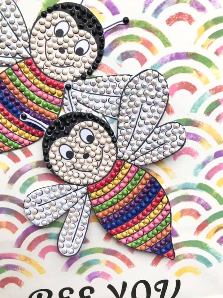 Craft Buddy Buzzing Bee Crystal Art A6 Stamp Set