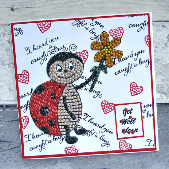 Craft Buddy Love Bug Ladybird Crystal Art A6 Stamp Set