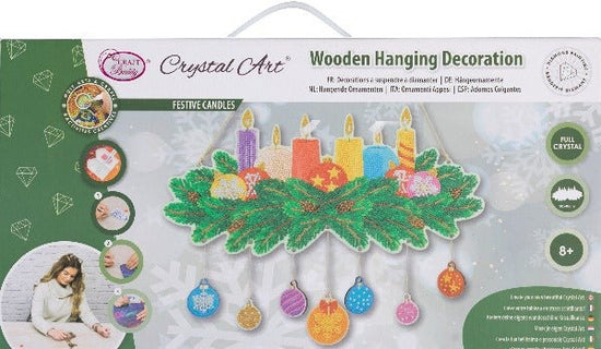 Crystal Art Hanging Festive Candles - Front Packaging