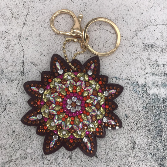 Load image into Gallery viewer, “Mandalas and Pets&amp;quot; Crystal Art Keyring and Keychains x6
