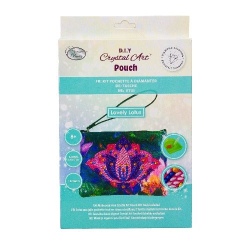 "Lovely Lotus" Crystal Art Pouch