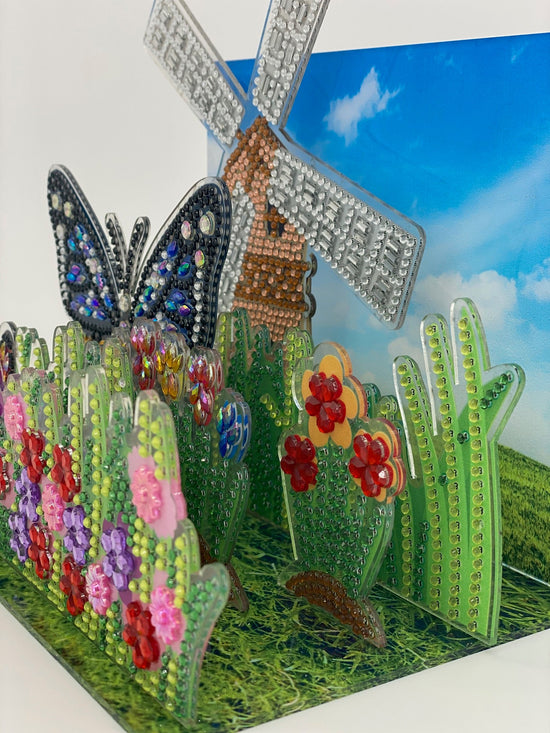 "Butterfly Bloom" Crystal Art Buildable 3D Scene Kit