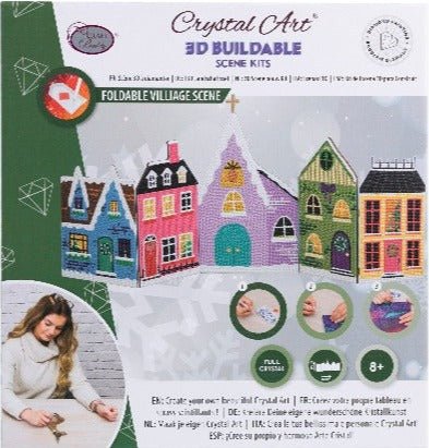 Crystal Art Foldable Village Scene - Front Packaging